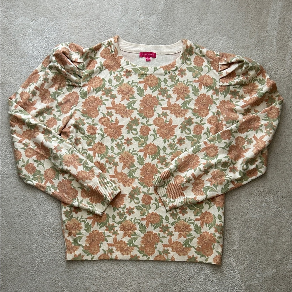 Floral Fall Sweater - Picture 2 of 7